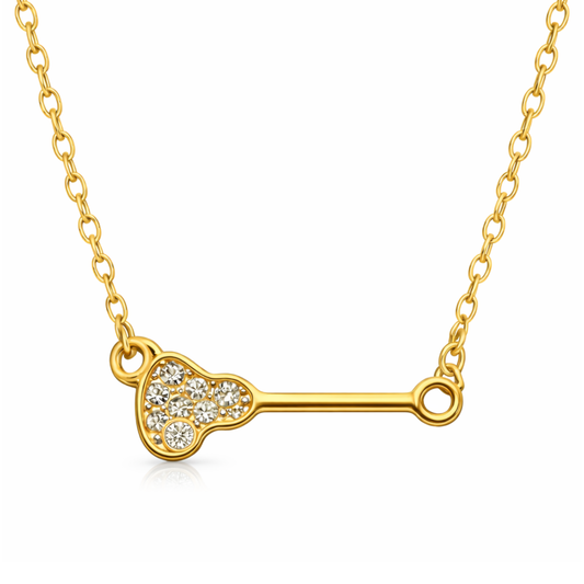 Lacrosse Stick CZ Necklace - Pick Color