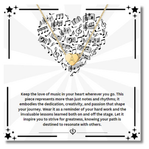Music Heart Initial Necklace
