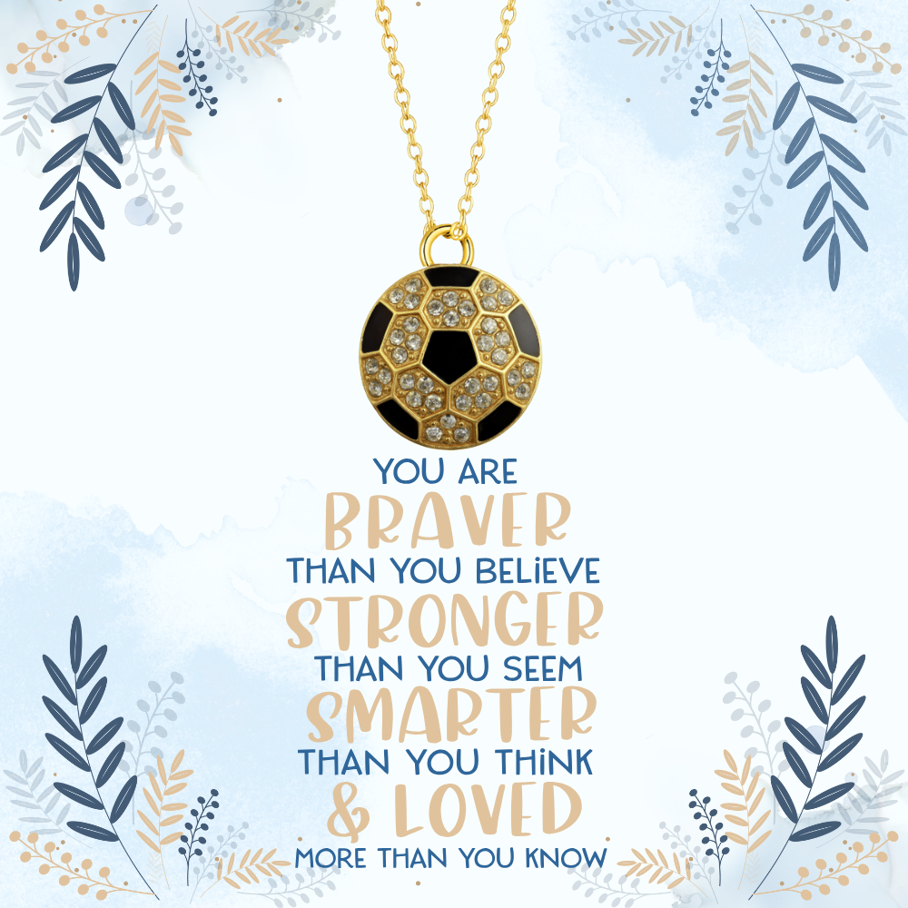 Soccer Braver Necklace Card