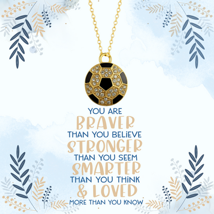 Soccer Braver Necklace Card