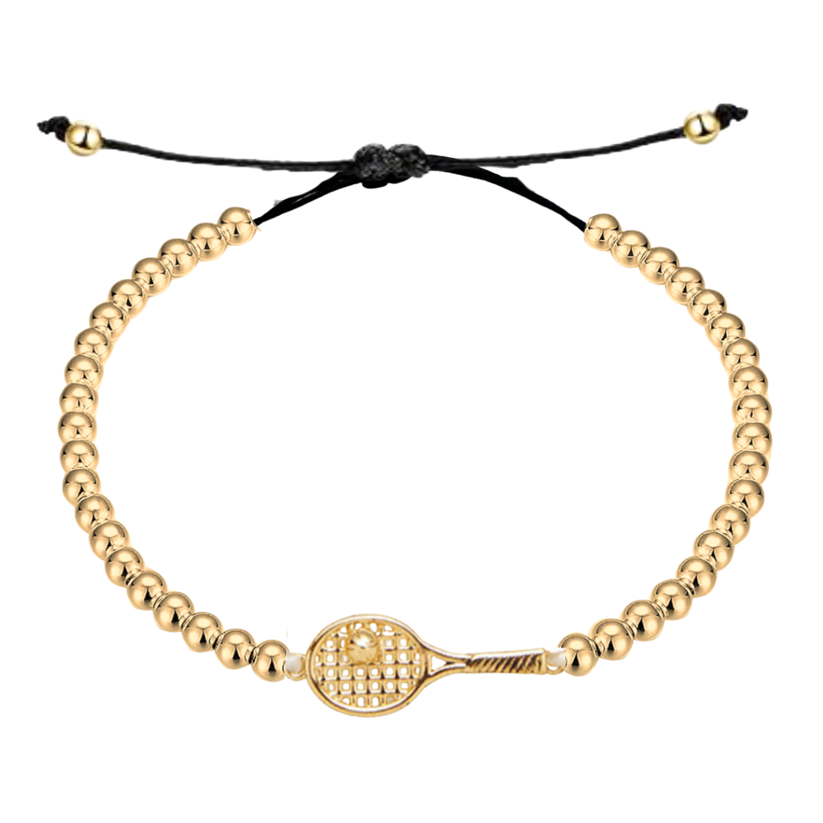 Tennis Beaded Charm String Bracelet