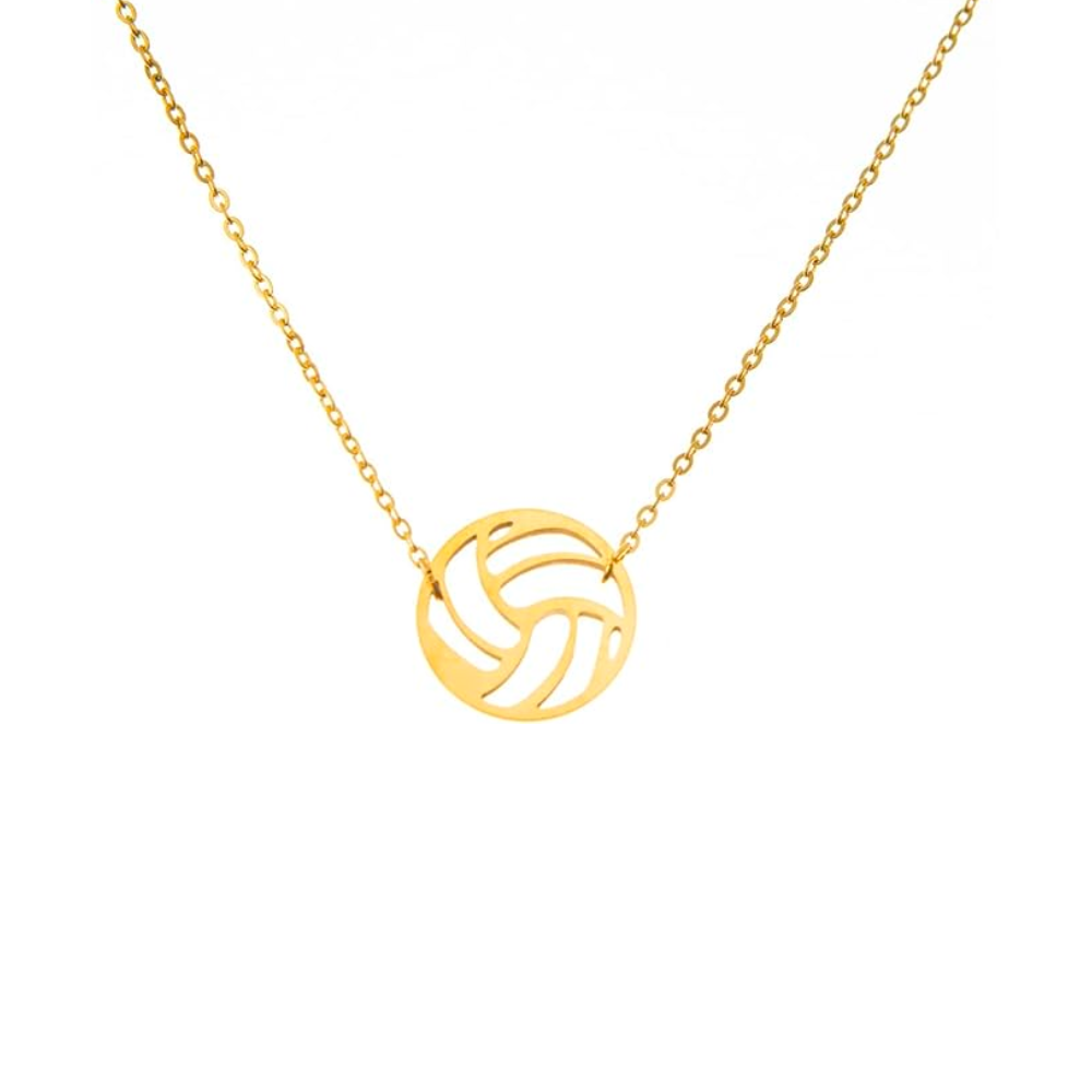 gold volleyball necklace