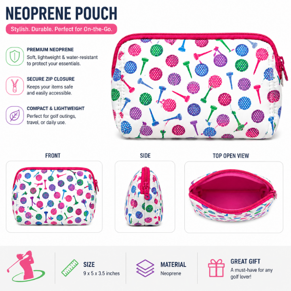 Golf Ball Cosmetic Bag