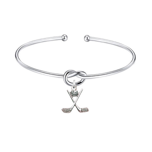 Silve Golf Knot Charm Bracelet