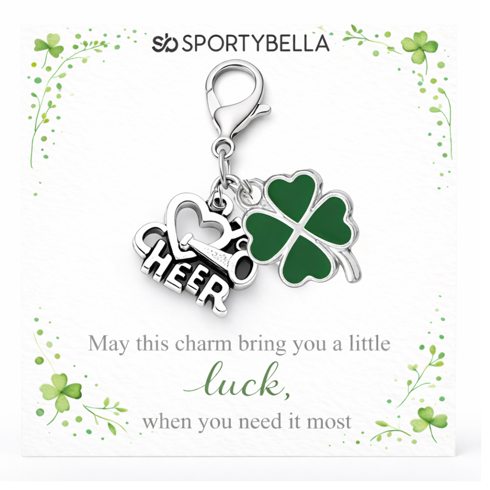 Sports Four Leaf Clover Lucky Clip on Charm