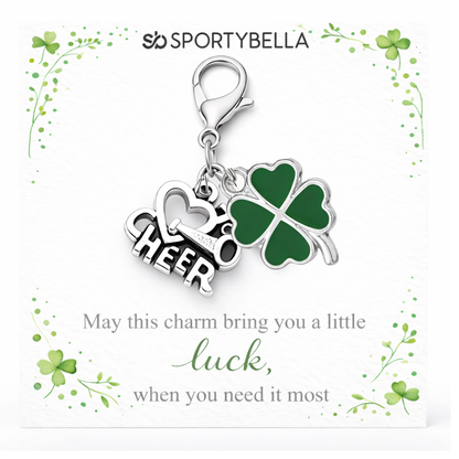 Sports Four Leaf Clover Lucky Clip on Charm