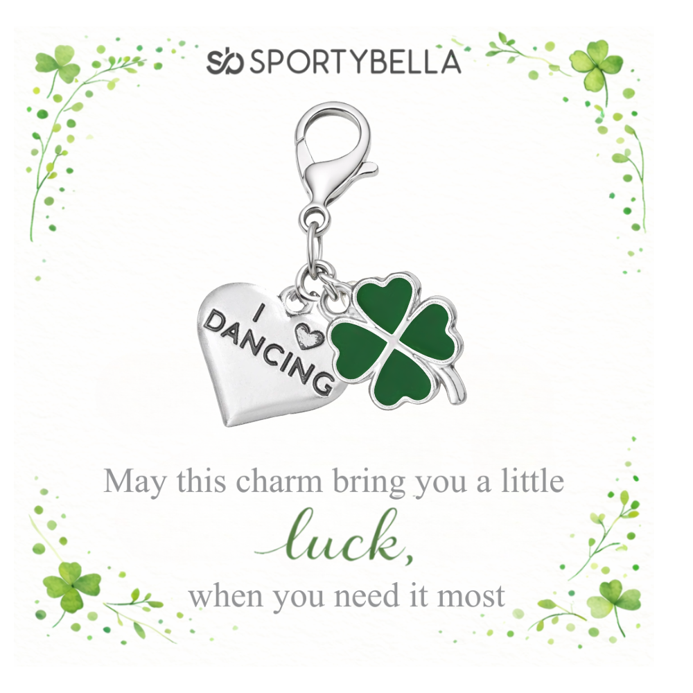 Sports Four Leaf Clover Lucky Clip on Charm