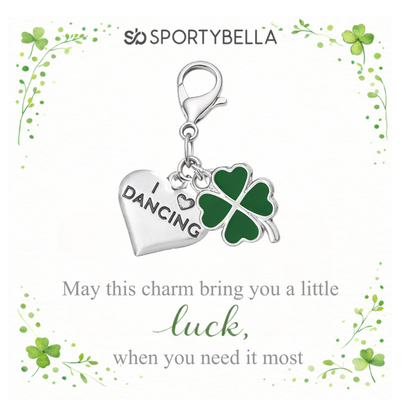 Sports Four Leaf Clover Lucky Clip on Charm