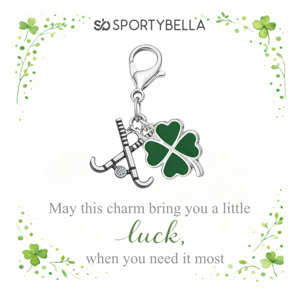 Sports Four Leaf Clover Lucky Clip on Charm