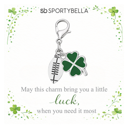 Sports Four Leaf Clover Lucky Clip on Charm