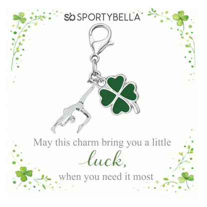 Sports Four Leaf Clover Lucky Clip on Charm