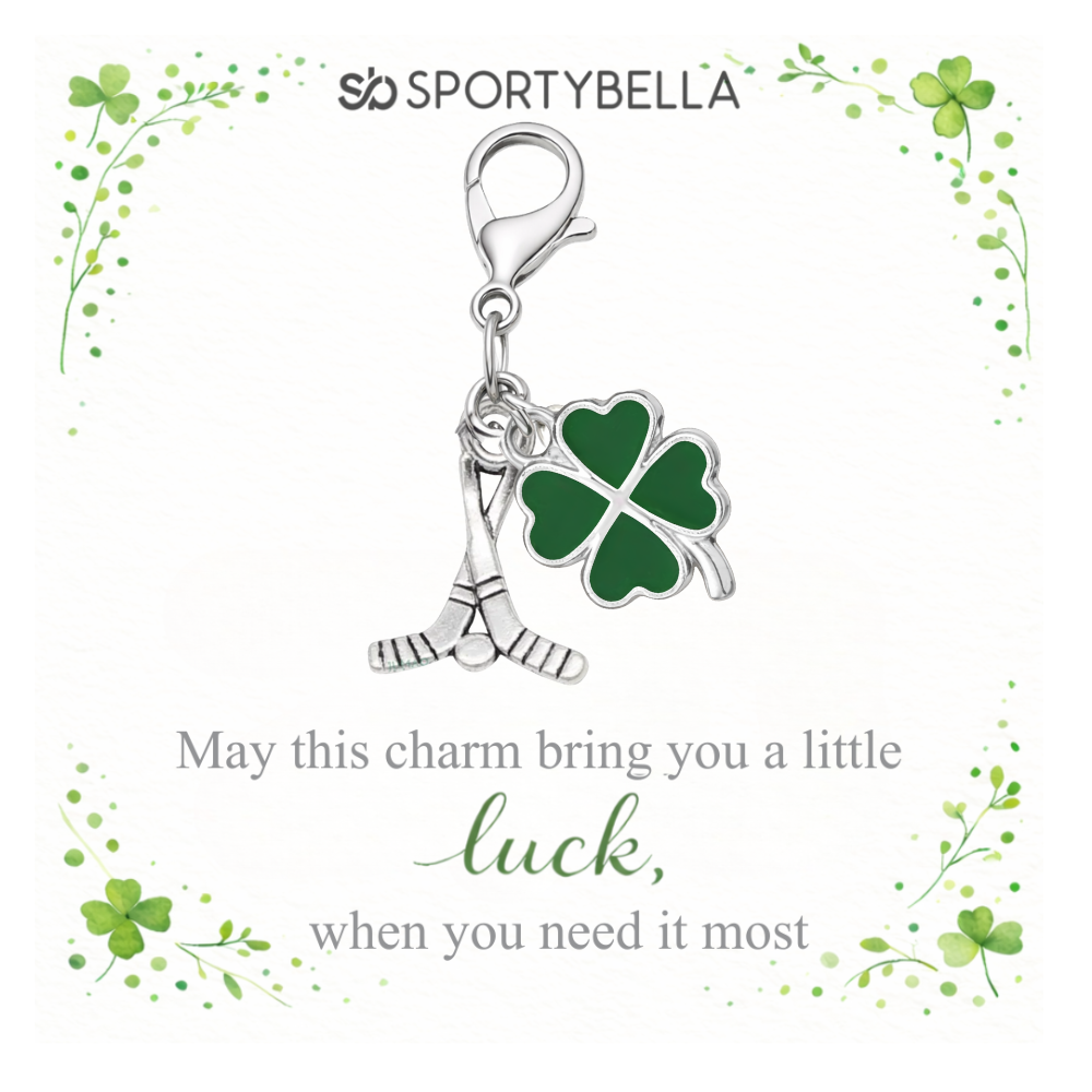Sports Four Leaf Clover Lucky Clip on Charm