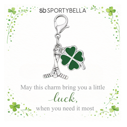 Sports Four Leaf Clover Lucky Clip on Charm