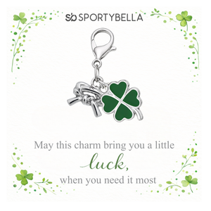 Sports Four Leaf Clover Lucky Clip on Charm