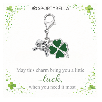 Sports Four Leaf Clover Lucky Clip on Charm