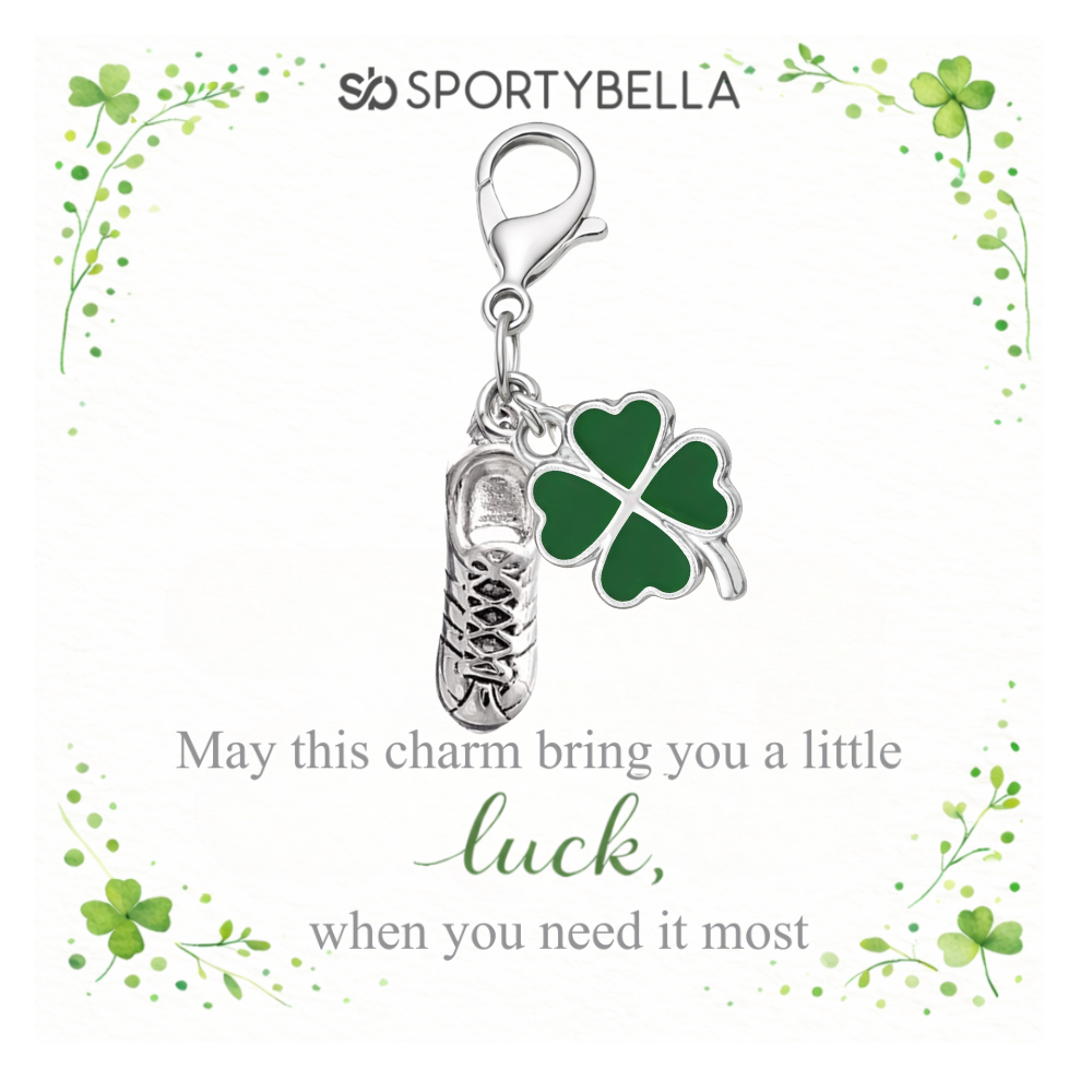 Sports Four Leaf Clover Lucky Clip on Charm