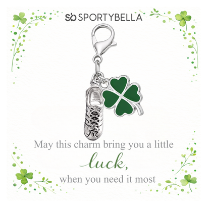Sports Four Leaf Clover Lucky Clip on Charm