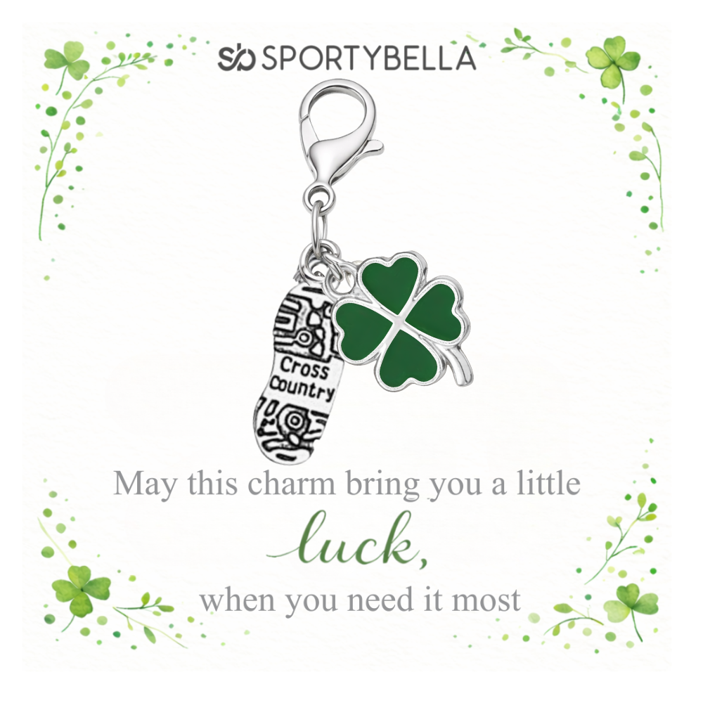 Sports Four Leaf Clover Lucky Clip on Charm