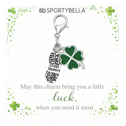 Sports Four Leaf Clover Lucky Clip on Charm