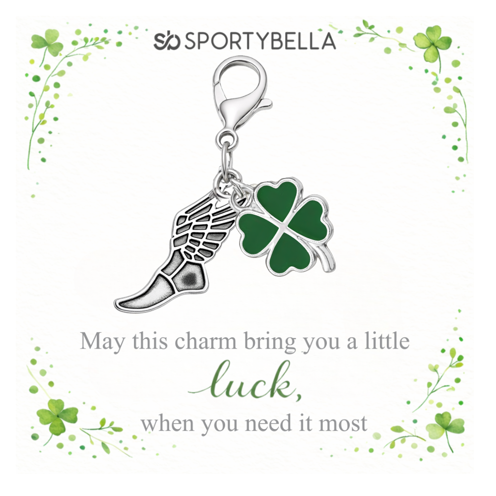 Sports Four Leaf Clover Lucky Clip on Charm