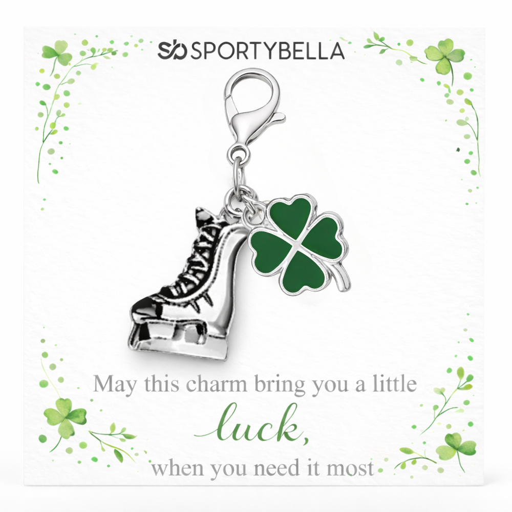 Sports Four Leaf Clover Lucky Clip on Charm
