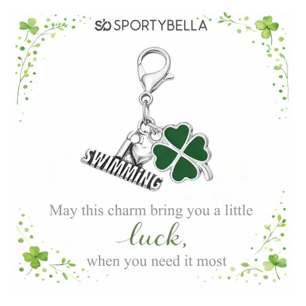Sports Four Leaf Clover Lucky Clip on Charm
