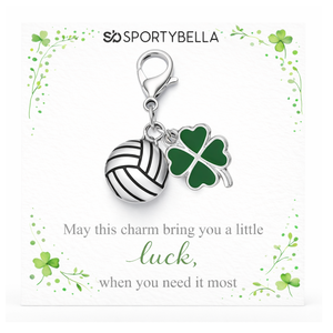Sports Four Leaf Clover Lucky Clip on Charm