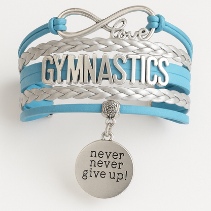 Girls Gymnastics Infinity Bracelet- 15 Colors