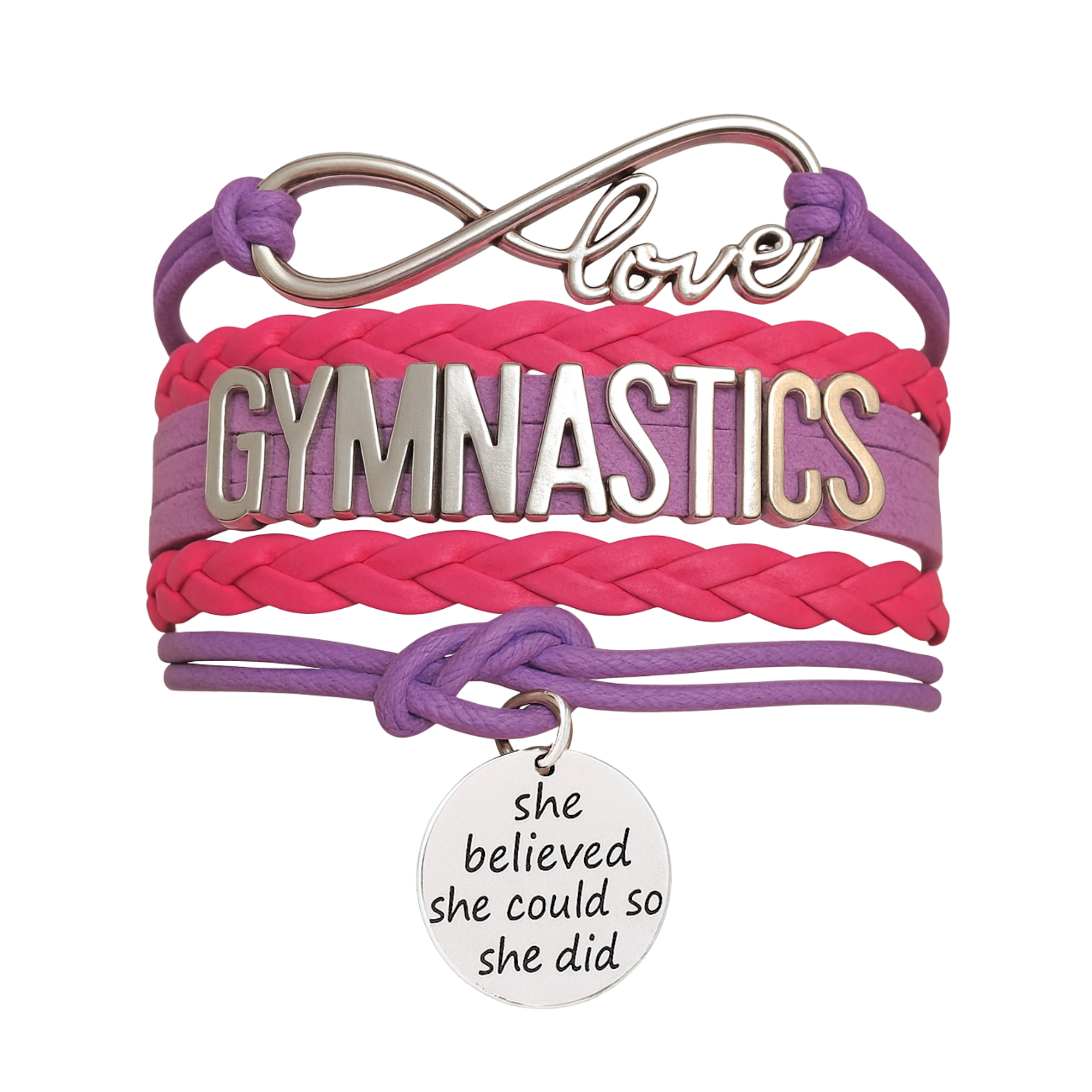 Girls Gymnastics She Could Infinity Bracelet- 13 Colors