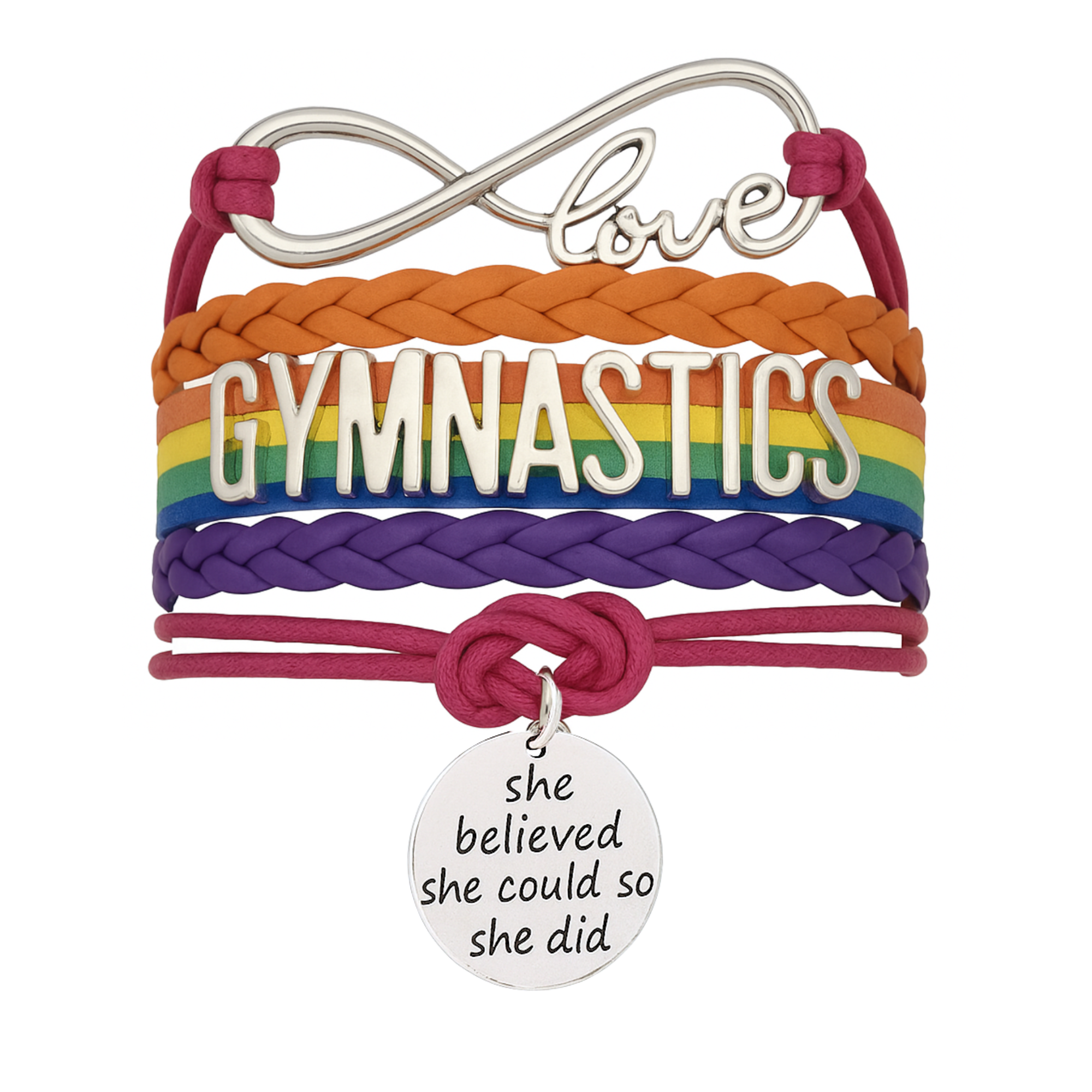 Girls Gymnastics She Could Infinity Bracelet- 13 Colors