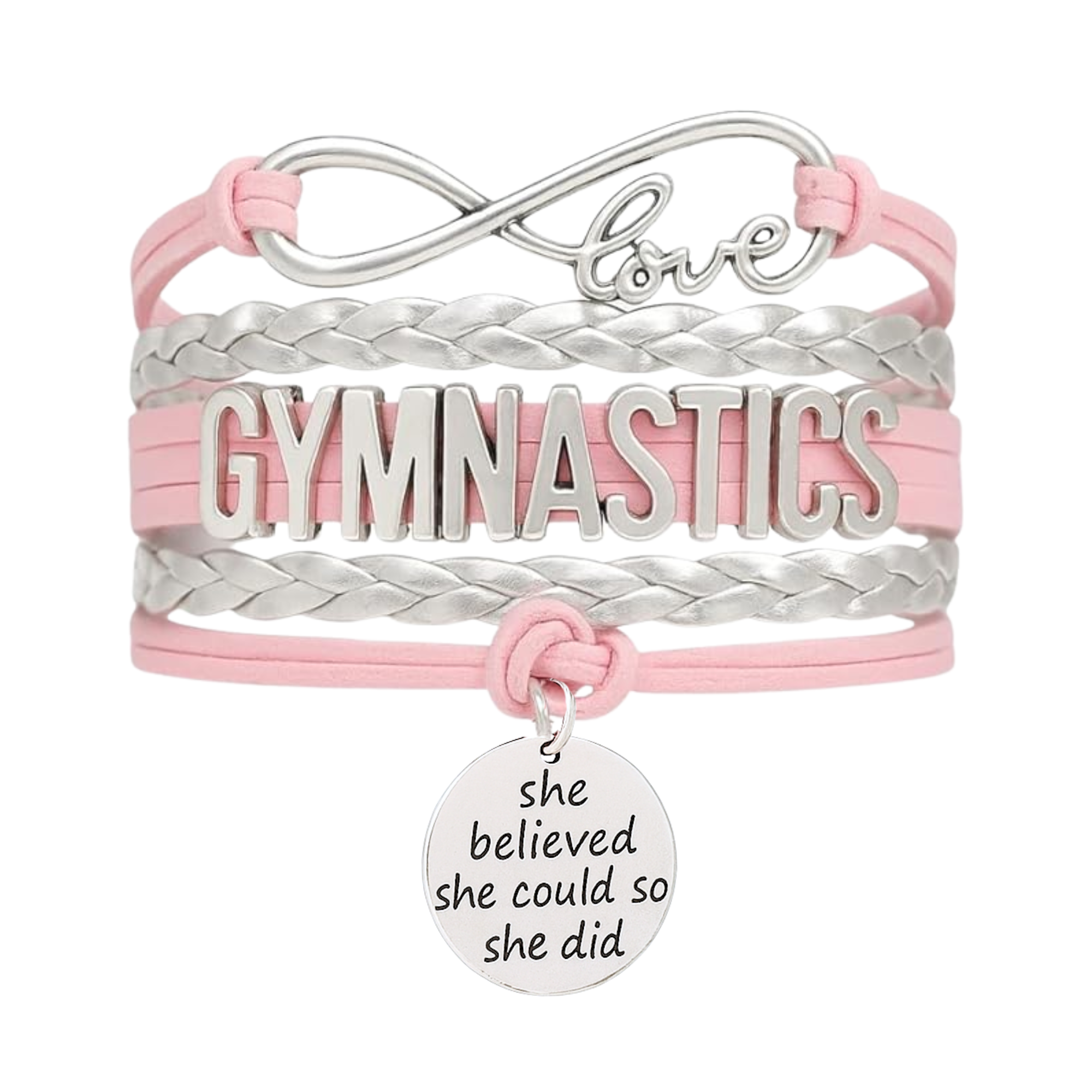 Girls Gymnastics She Could Infinity Bracelet- 13 Colors