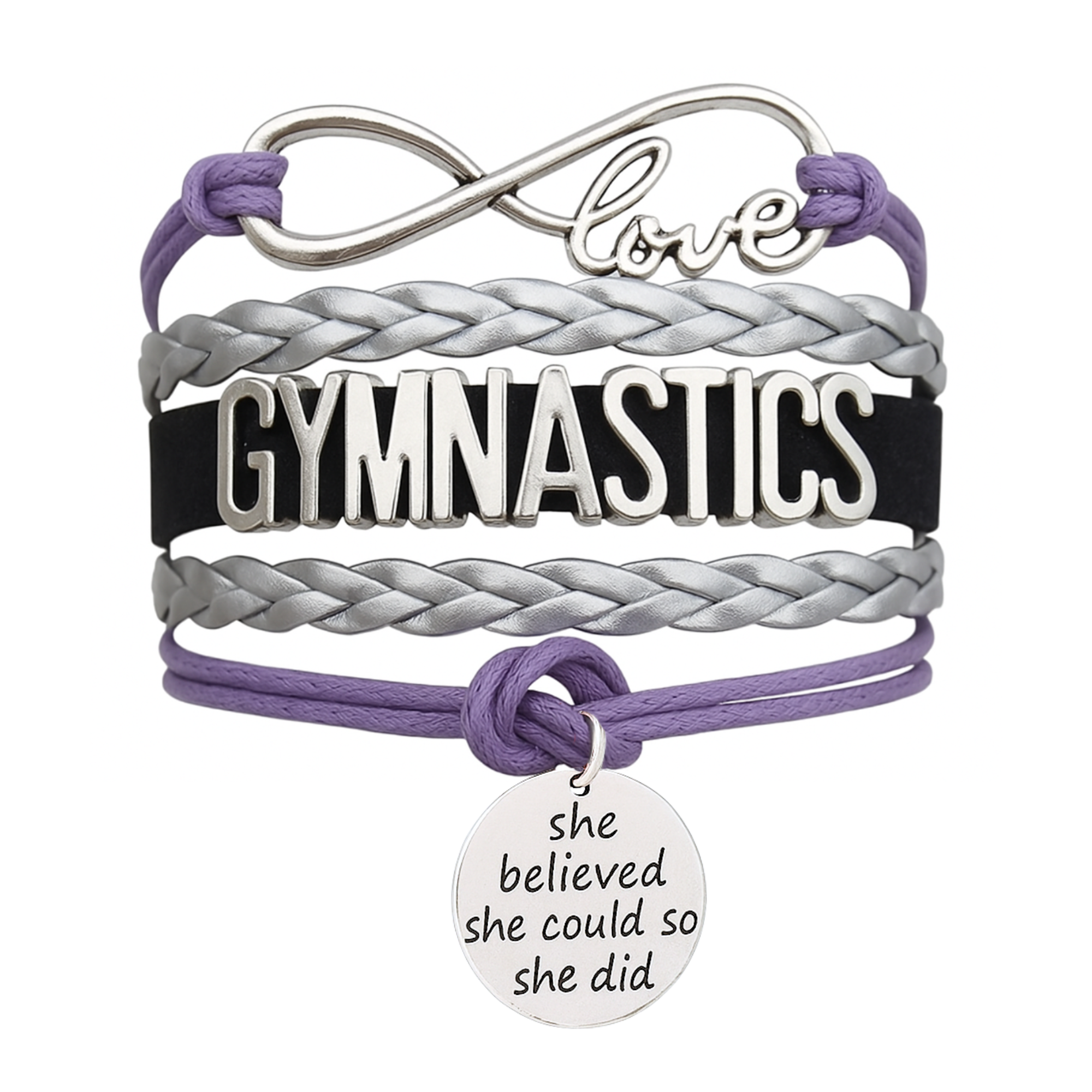 Girls Gymnastics She Could Infinity Bracelet- 13 Colors