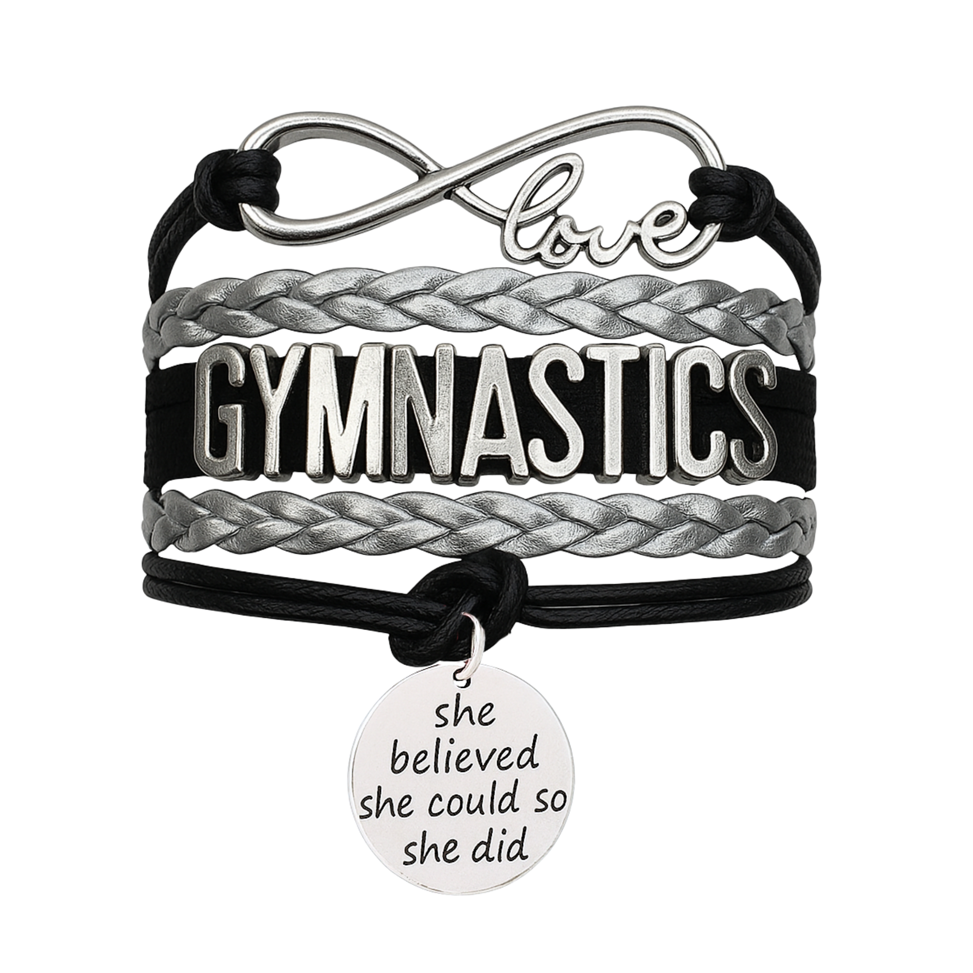 Girls Gymnastics She Could Infinity Bracelet- 13 Colors