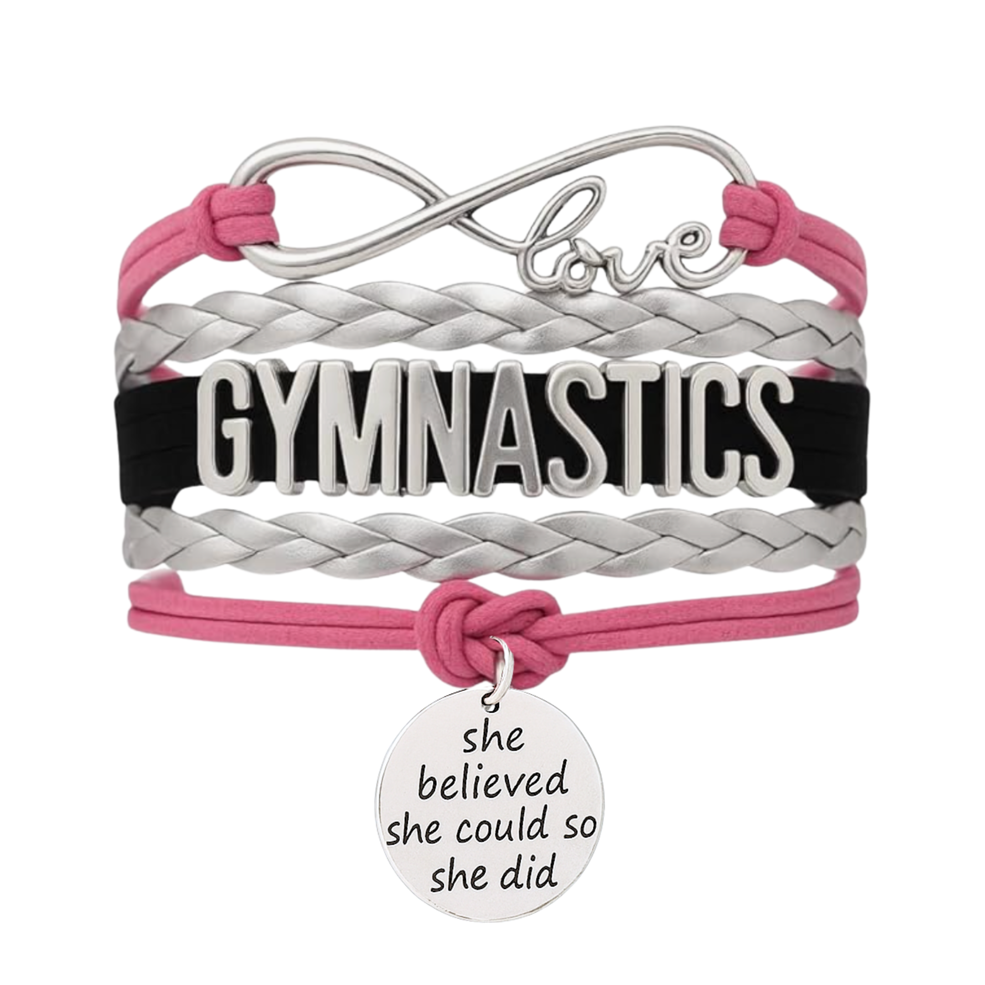 Girls Gymnastics She Could Infinity Bracelet- 13 Colors
