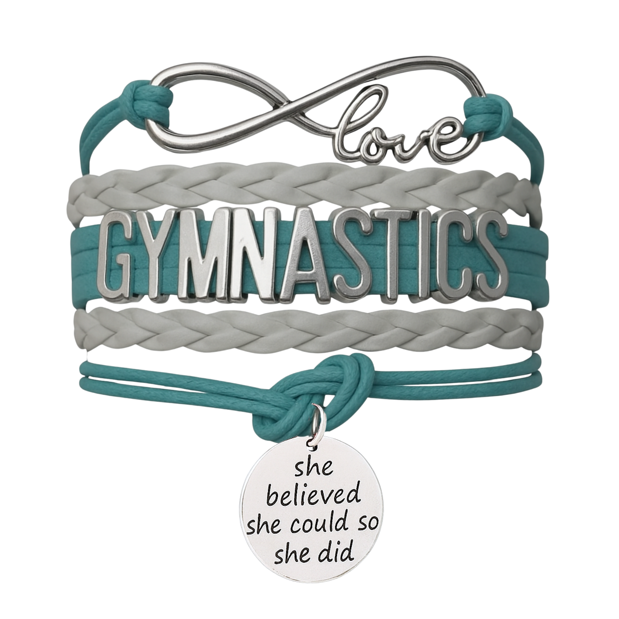 Girls Gymnastics She Could Infinity Bracelet- 13 Colors
