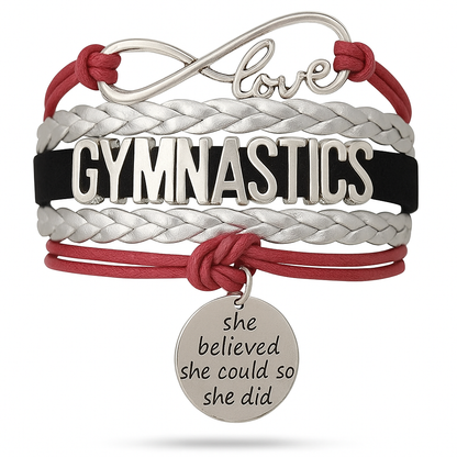 Girls Gymnastics Infinity Bracelet- 15 Colors