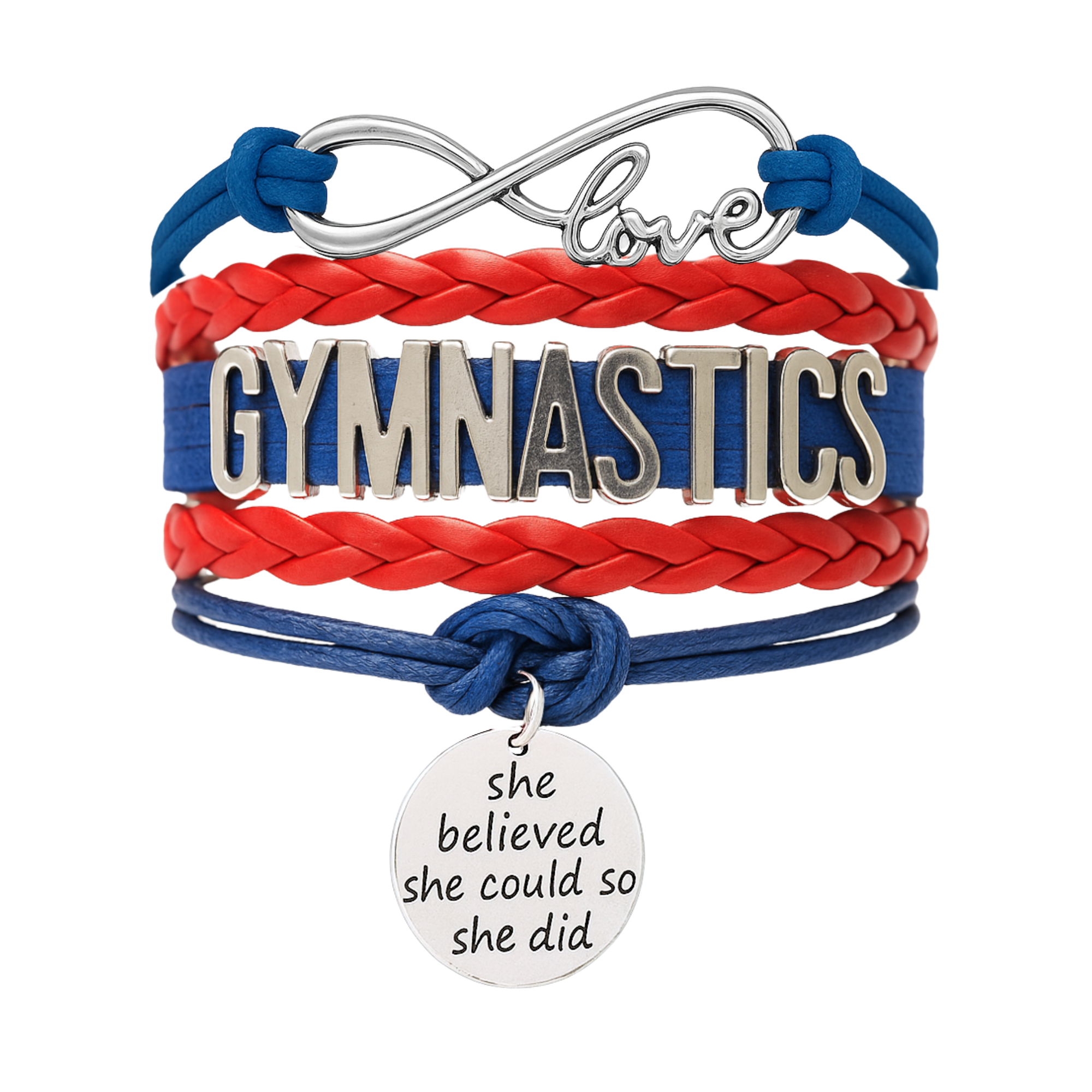 Girls Gymnastics She Could Infinity Bracelet- 13 Colors