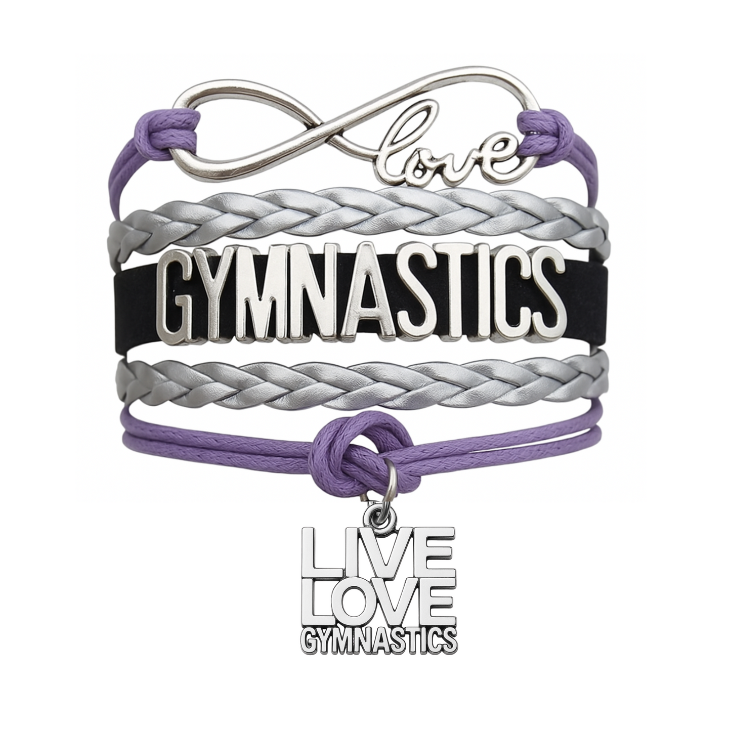 Girls Gymnastics Bracelet - Pick Charm