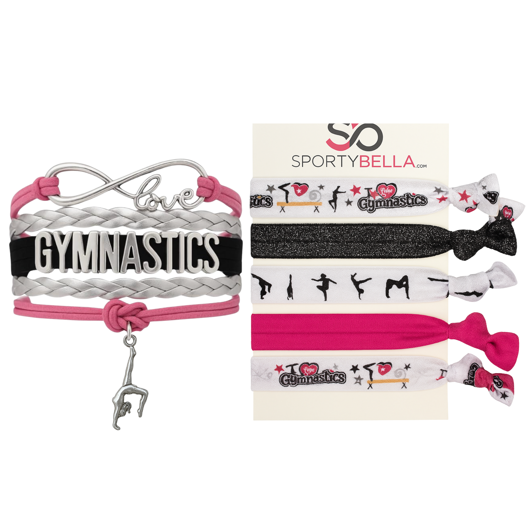 Gymnastics Bracelet and Hair Tie Gift Set