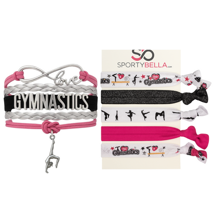 Gymnastics Bracelet and Hair Tie Gift Set