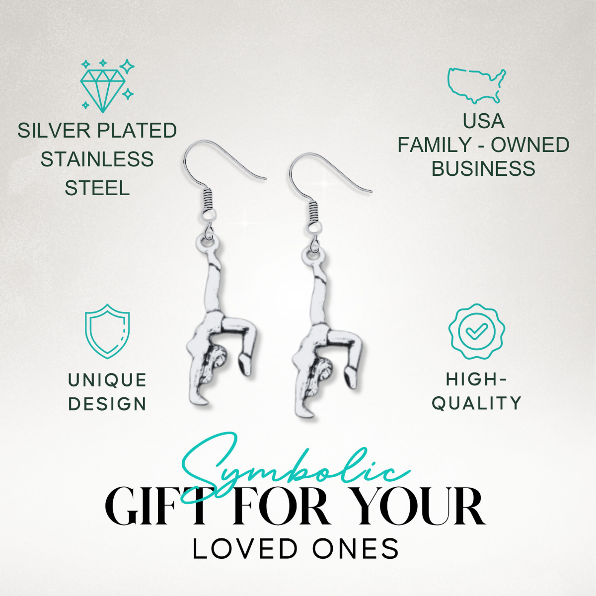 Girls Backbend Gymnastics Earrings