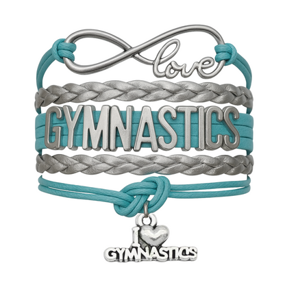 Girls Love Gymnastics Bracelet - Pick Colors