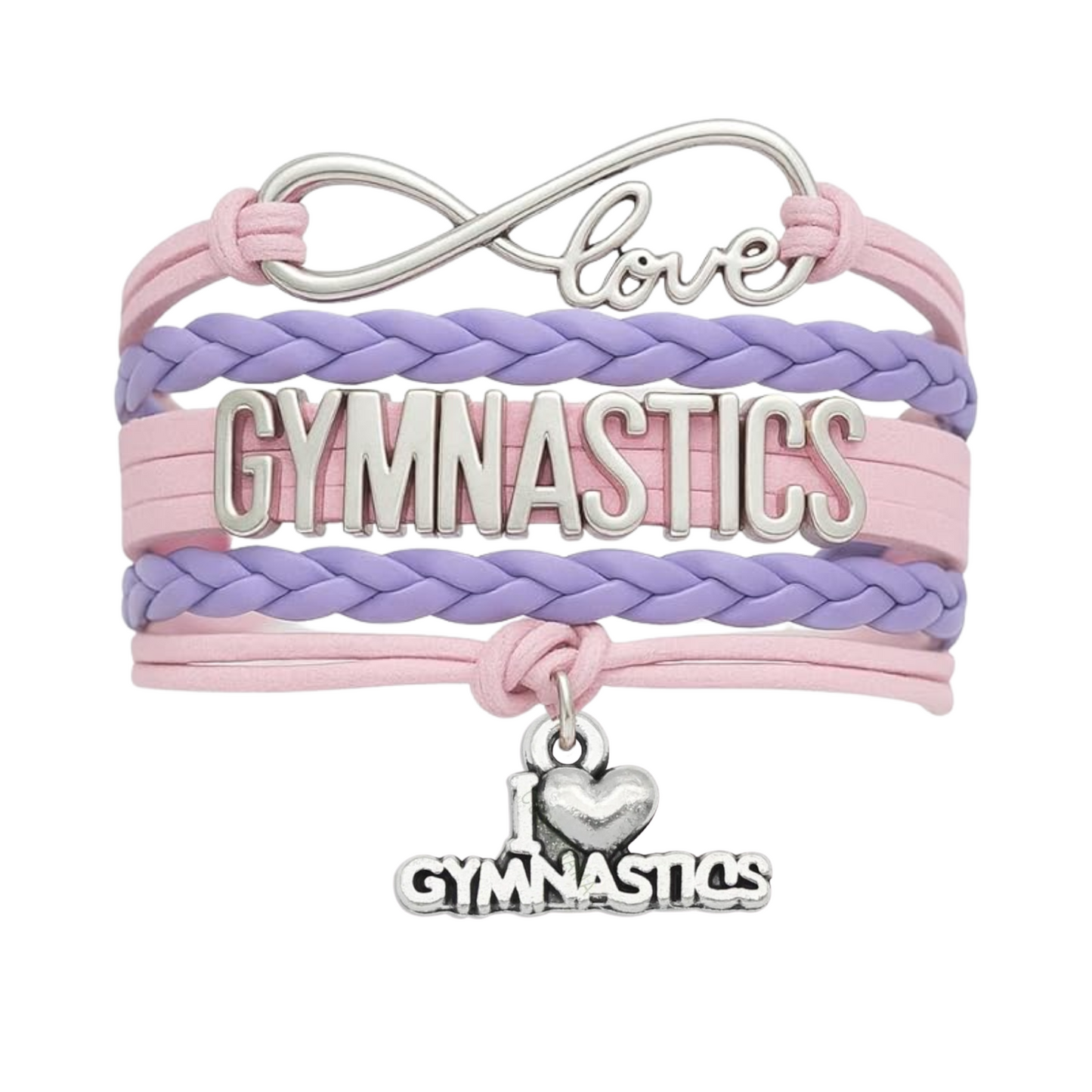 Girls Love Gymnastics Bracelet - Pick Colors
