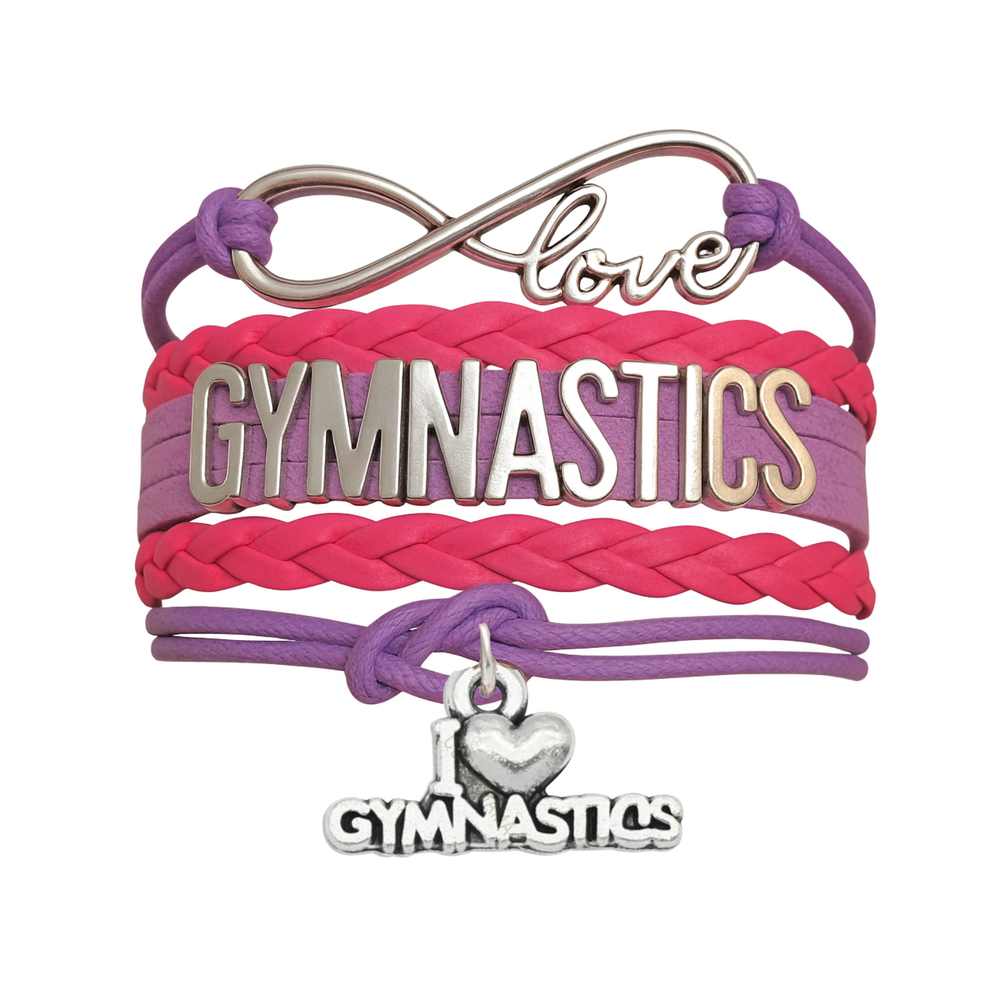 Girls Love Gymnastics Bracelet - Pick Colors