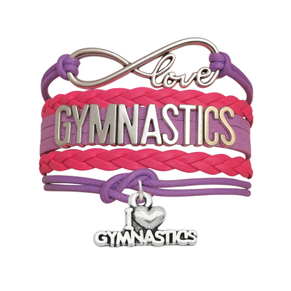 Girls Love Gymnastics Bracelet - Pick Colors