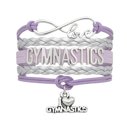 Girls Love Gymnastics Bracelet - Pick Colors