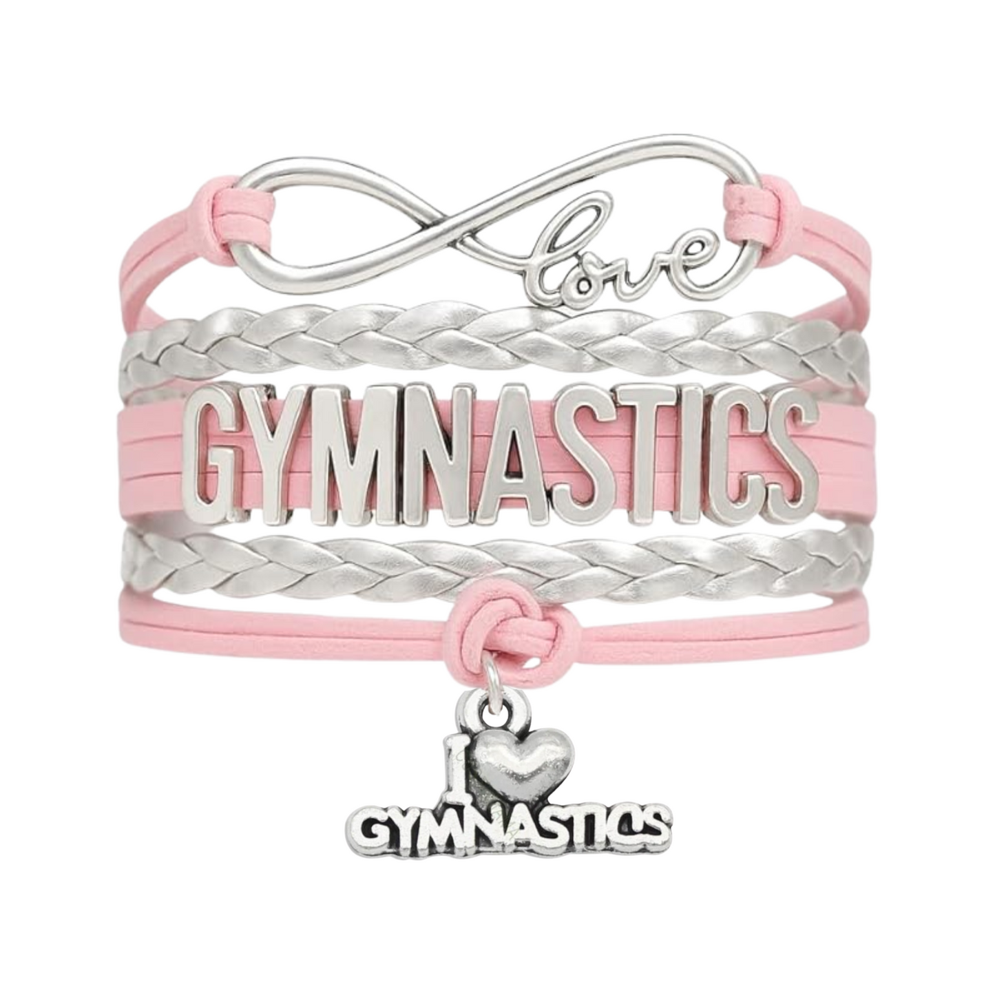 Girls Love Gymnastics Bracelet - Pick Colors