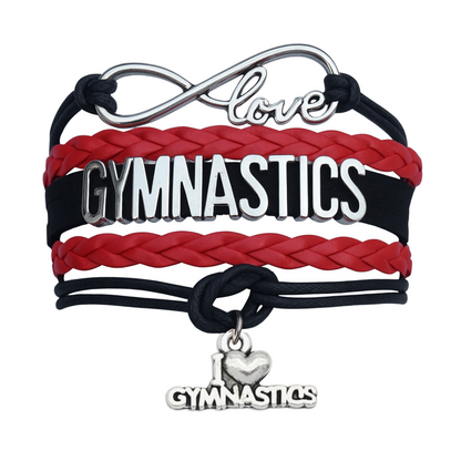 Girls Love Gymnastics Bracelet - Pick Colors