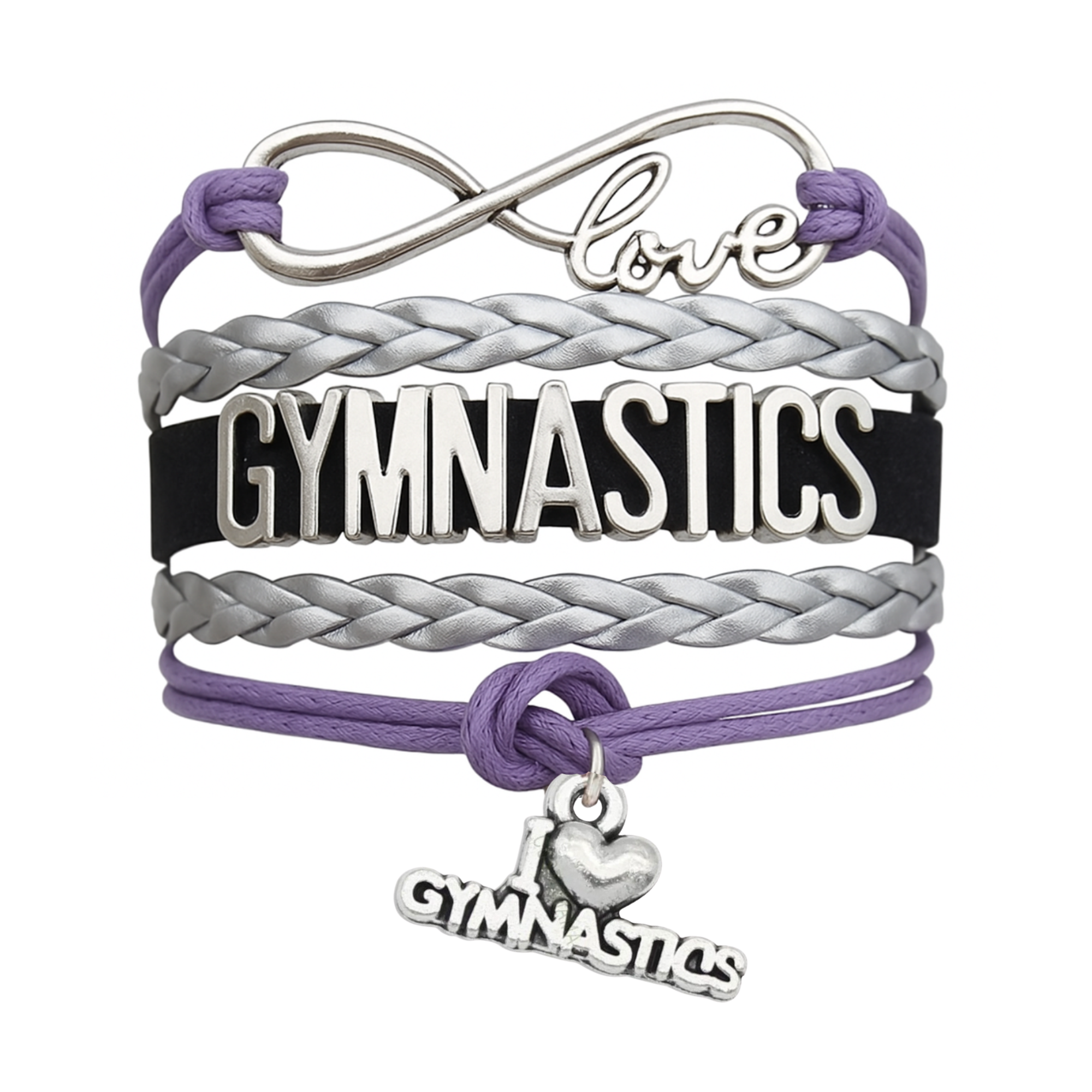 Girls Love Gymnastics Bracelet - Pick Colors