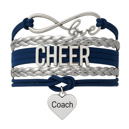 Cheer Coach Infinity Bracelet - Pick Colors & Charms